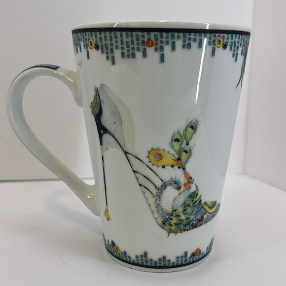 Pictura Kate Follows Peacock Head Over Heels Stilleto Shoe Coffee Tea Mug Cup - Picture 4 of 13